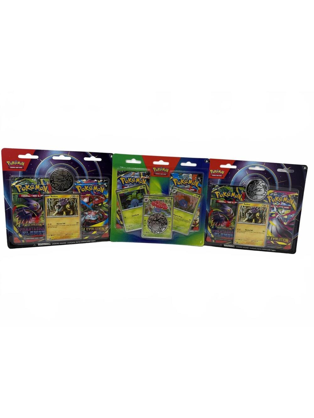 Pokemon TCG Mega Evolution & Phantasmal Flames Blister Pack Lot x3 Sealed 2025